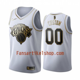 NBA New York Knicks Trikot Benutzerdefinierte Nike 2019-2020 Weiß Golden Edition Swingman - Herren